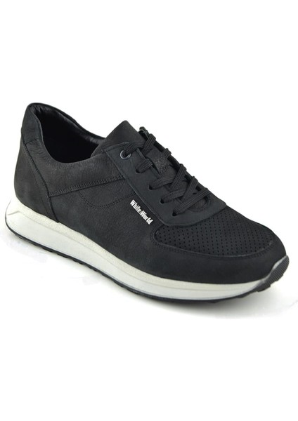 2197 Siyah Spor Hakiki Deri Ayakkabı