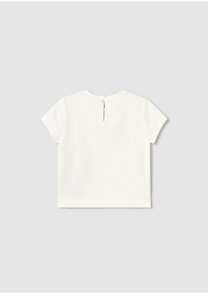 Kız Bebek Işlemeli Tişört Krem 1043 modelleri