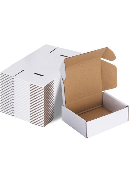 15X13X5 cm Kutu- Mini Receiver E-Ticaret Kargo Kutusu-Beyaz Kutu- 0,3 Desi Kutu-Kraft-25 Adet