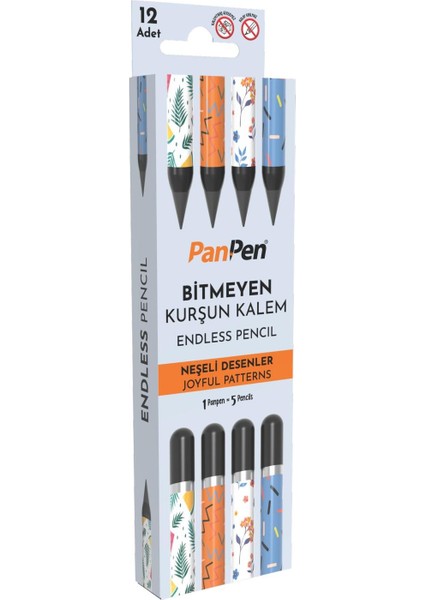 Panpen Neşeli Desenler Serisi Bitmeyen Kurşun Kalem (PAN719) 12 Adet fiyatları
