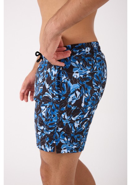 Desenli Erkek Deniz Yüzme Şortu Fileli Cepli DMN105003 fırsatları