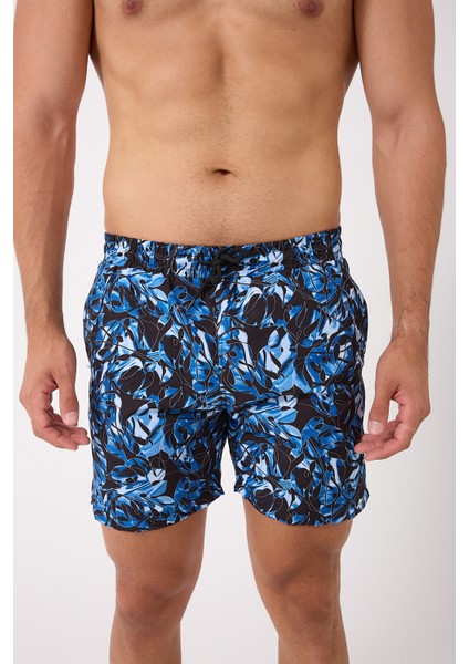 Desenli Erkek Deniz Yüzme Şortu Fileli Cepli DMN105003 indirimleri