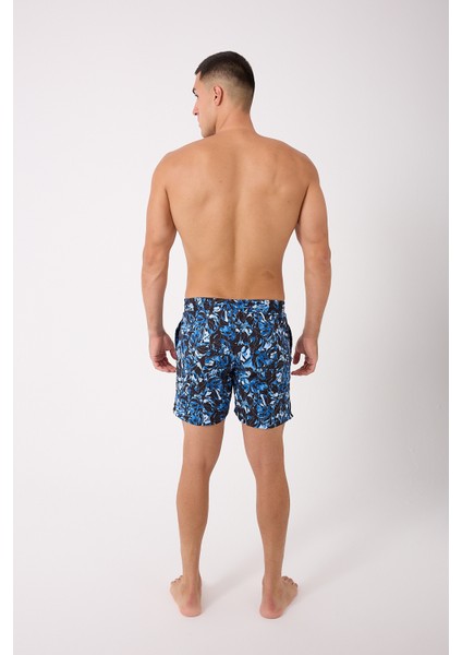 Desenli Erkek Deniz Yüzme Şortu Fileli Cepli DMN105003 modelleri