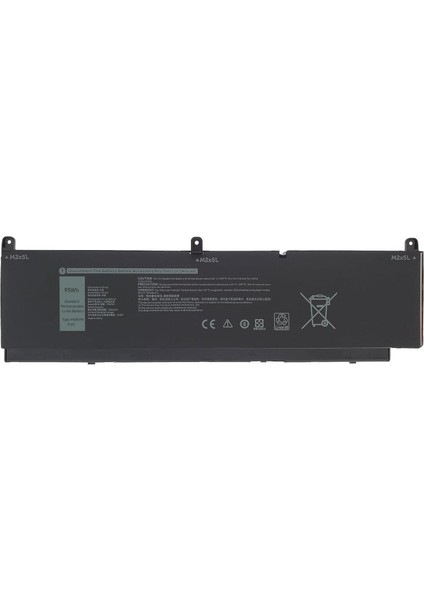 Dell Precision 7550 Model P93F, P93F001 Uyumlu Batarya Pil 95WH