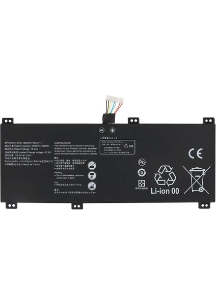 Honor Magicbook PRO16 Amd 2019 Uyumlu Batarya Pil Model-1 (15.2V 8 Pin)