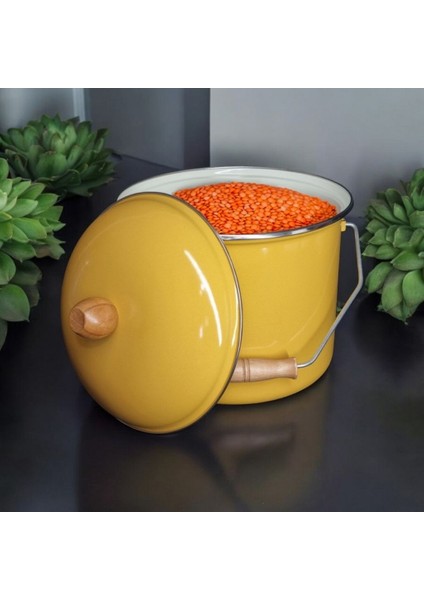 Emaye Yoğurt Tenceresi Emaye Bakraç 20 cm 5 lt Sarı modelleri