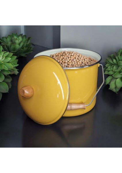 Emaye Yoğurt Tenceresi Emaye Bakraç 20 cm 5 lt Sarı fırsatları