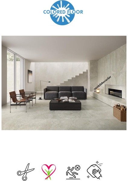 Kendinden Yapışkanlı Yer Zemin ve Duvar Kaplama Paneli Arkası Kauçuklu 60X60CM Floor Pvc Panel 607 modelleri