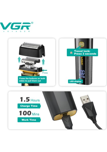 V-355 Pro 3D Yüzen Islak Kuru Elektrikli Tıraş Makinesi fiyatları