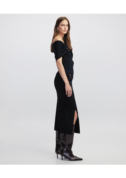 Karma Aksesuarlı Triko Etek IW6250004096001 fiyatları