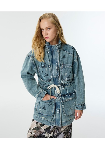 Eskitme Efektli Jean Pardösü TW6250011017013