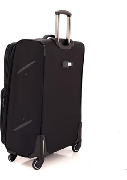 Lüx Kumaş Büyük Boy Valiz V117 - Siyah modelleri