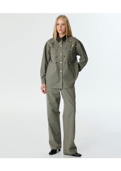 Karma Aksesuarlı Oversıze Ceket TW6250005049AA2 fırsatları