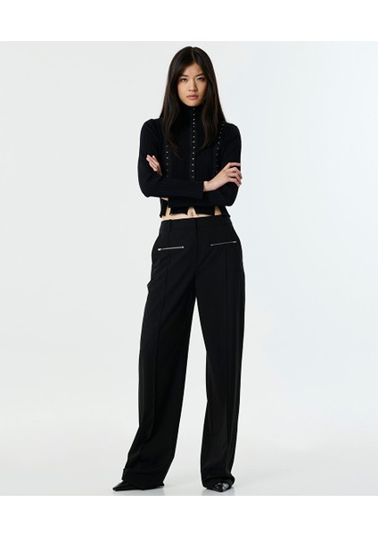 Metal Fermuarlı Pantolon TW6250003088001