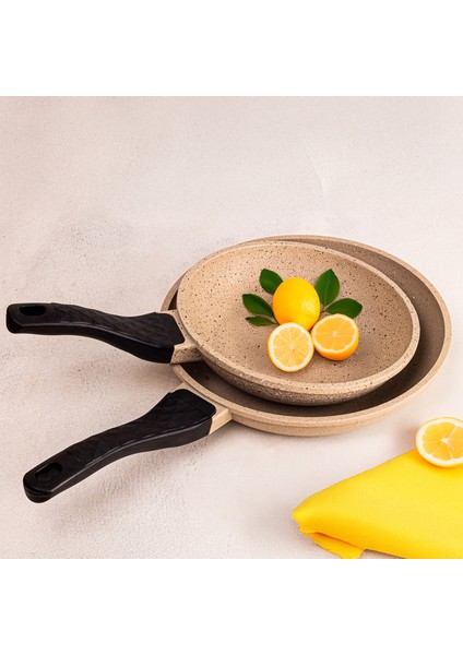 Best Chef - 2'li Döküm Tava Seti Vizon 20-24 cm