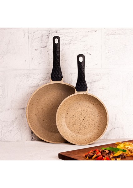 Best Chef - 2'li Döküm Tava Seti Vizon 20-24 cm modelleri