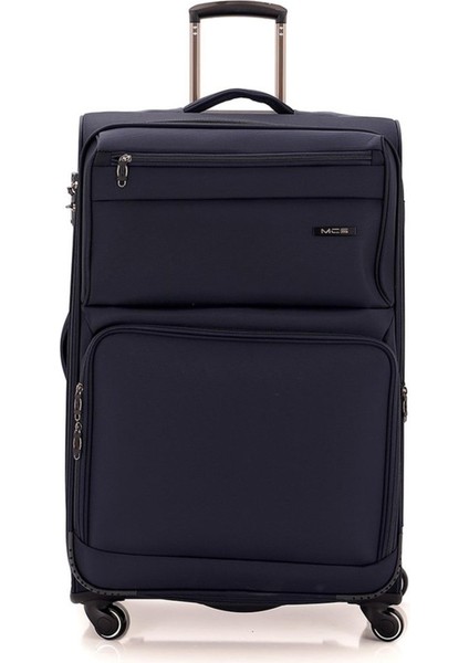 Lüx Kumaş Orta Boy Valiz V117 - Lacivert