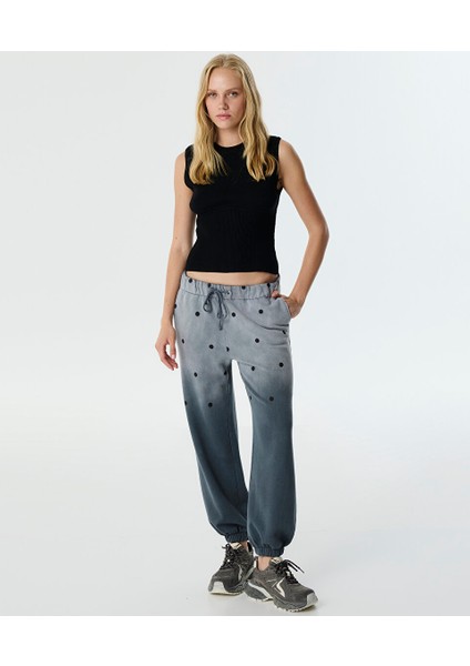 Puantiye Baskılı Jogger Pantolon TW6250003083036 fiyatları