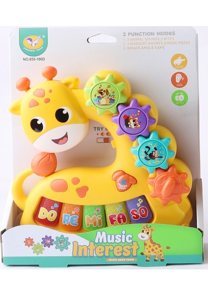 Işıklı Pilli Sesli Müzikli Eğitici Oyuncak Sevimli Zürafa modelleri