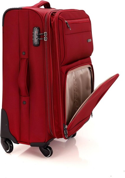 Lüx Kumaş Kabin Boy Valiz V117 - Bordo indirimleri
