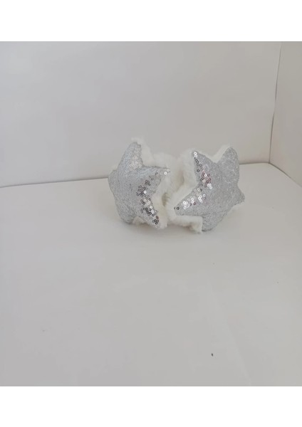 Soğuktan Koruyucu Soft Peluş Kışlık Kulaklık Krem Yldız Pullu fiyatları