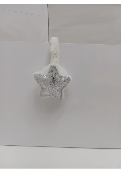 Soğuktan Koruyucu Soft Peluş Kışlık Kulaklık Krem Yldız Pullu modelleri
