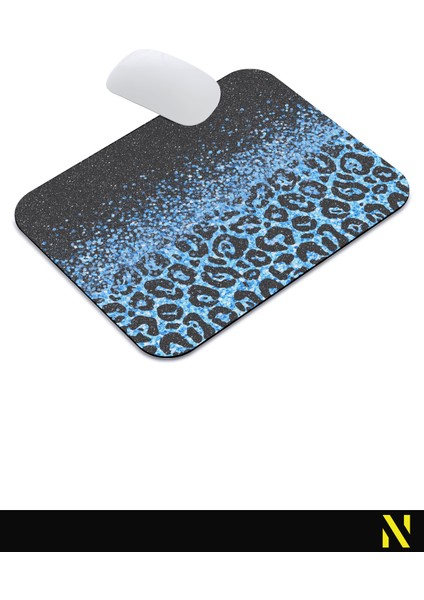 Siyah Zemin Üzerine Mavi Renkli Leopar Desenli Mouse Pad 23x19 cm – Ergonomik Kaymaz Tabanlı Şık Tasarım – Ev, Ofis, Gamer ve Öğrenci Kullanımına Uygun Dayanıklı Fare Altlığı Mousepad indirimleri