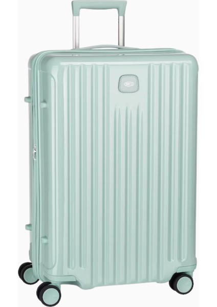 Brıc's Positano M 69 cm Celeste Genişletilebilir Hacimli, Deri Detaylı Premium Valiz