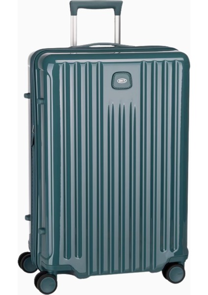 Brıc's Positano M 69 cm Celeste Genişletilebilir Hacimli, Deri Detaylı Premium Valiz