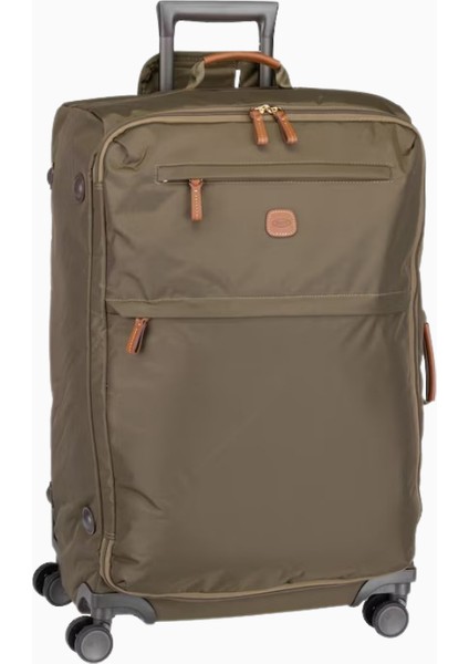 Brıc's X-Travel Trolley 71 cm Deri Detaylı, Geniş Hacimli, Şık ve Hafif Valiz