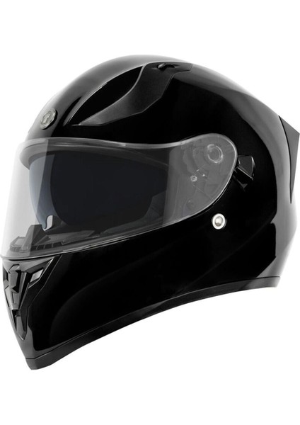 T-15 Kapalı Motosiklet Kaskı Siyah