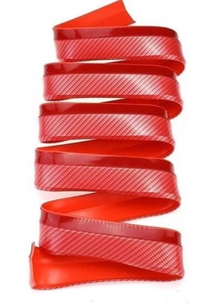 Kırmızı Renkli 2,5 Metre Araba Oto Ön Tampon Koruyucu Kauçuk Pratik Tampon Şerit Bant Döşeme fırsatları