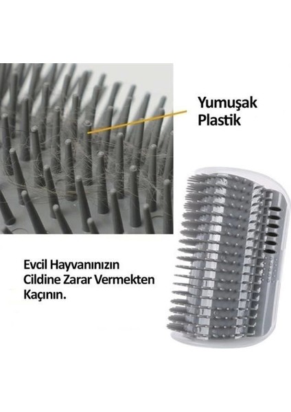 Pratik Kedi Tüyü Kaşıma ve Tarama Aparatı Duvara Monte Kaşıma Aleti modelleri