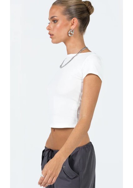 Bisiklet Yaka Basic Kısa Kollu Esnek Body fırsatları