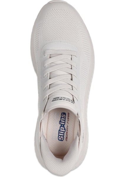118312 Bobs Squad Chaos Solid Step Vegan Slip-Ins Günlük Kırık Beyaz Erkek Spor A modelleri