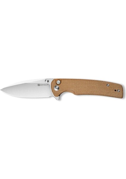 Sachse Flipper & Button Lock & Thumb Stud Knife Micarta Handle Çakı