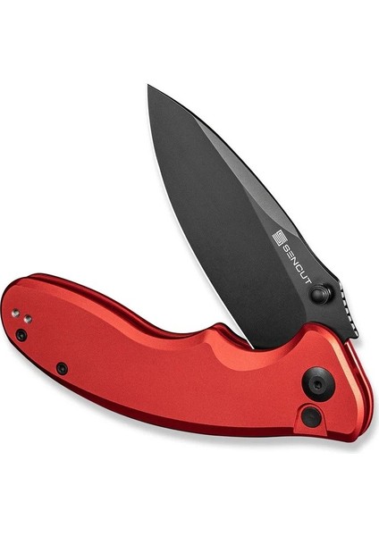 Cybrix Thumb Stud & Flipper & Button Lock Knife Red Aluminum Handle Çakı fırsatları