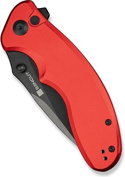 Cybrix Thumb Stud & Flipper & Button Lock Knife Red Aluminum Handle Çakı indirimleri