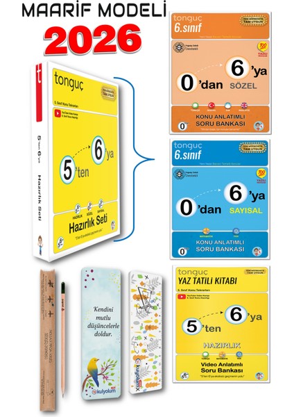 Tonguç Yayınları 5'ten 6'ya Hazırlık Seti