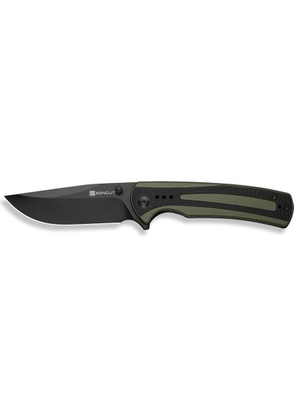 Regnator Flipper & Thumb Stud Knife Green& Black G10 Handle Çakı