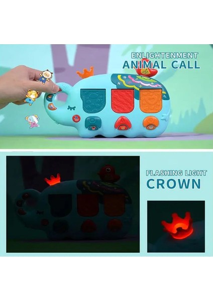 Işıklı Sesli Müzikli Aktivite Oyuncağı Sevimli Fil fırsatları