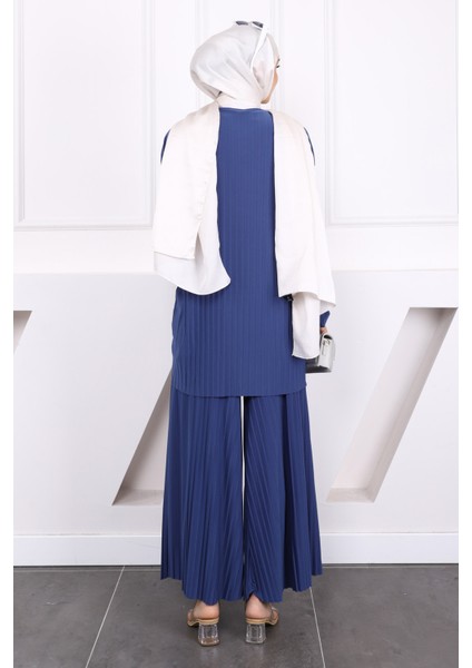 Indigo Piliseli Sandy Tunik Pantolon Takım fırsatları