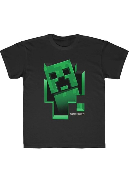 Çocuk Unisex Baskılı T-Shirt - Siyah