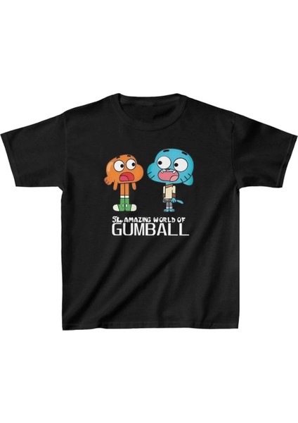 Çocuk Unisex Baskılı T-Shirt - Siyah