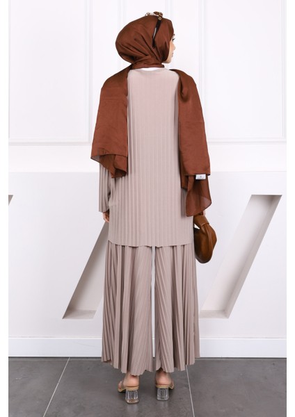 Açık Vizon Piliseli Sandy Tunik Pantolon Takım fırsatları