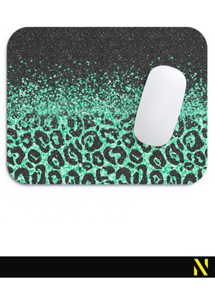 Siyah Zemin Üzerine Turkuaz Leopar Desenli Mouse Pad 23X19 cm – Ergonomik Kaymaz Tabanlı Şık Tasarım – Ev, Ofis, Öğrenci ve Oyun Masaları Için Uygun Modern Fare Altlığı Mousepad fırsatları