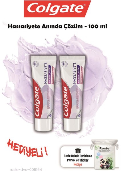Hassasiyete Anında Çözüm 2 Adet 100 ml ve Rosie Hediye