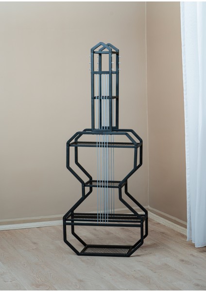 Gitar Ünite 6 Raflı Metal Gövdeli Çok Amaçlı Ev ve Ofis Düzenleyici