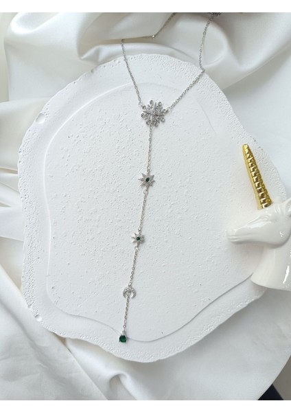 Silver Yıldızlı Y Kolye