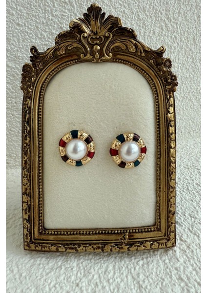 Vintage Yuvarlak Küpe